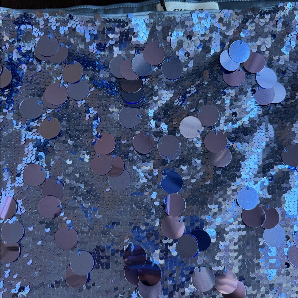 Guizio Blue Sequin Skirt - Picture 2 of 4